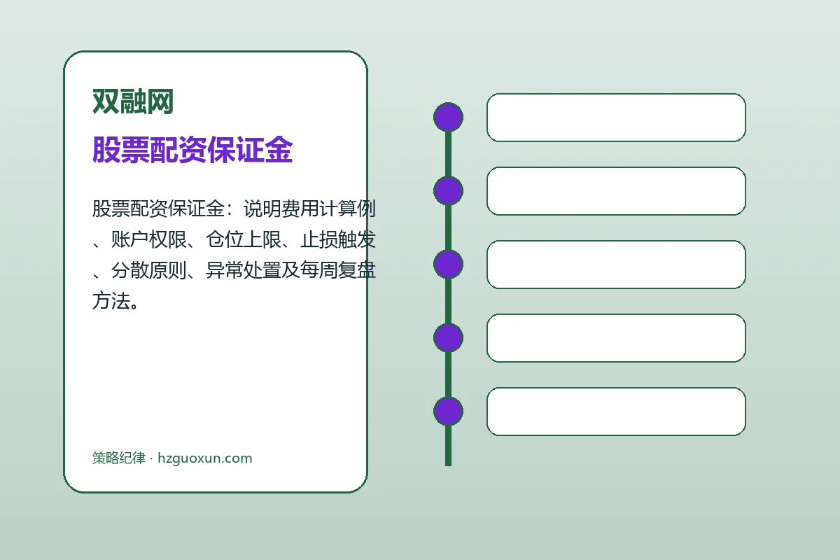 双融网费用、账户与退出规则图解